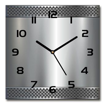 Zegar szklany kwadratowy Metalowe tło