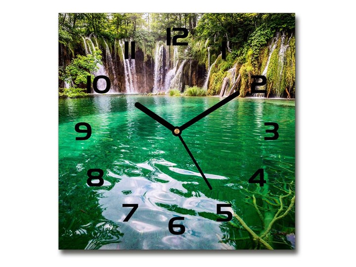 Zegar szklany kwadratowy Jezioro Plitwickie