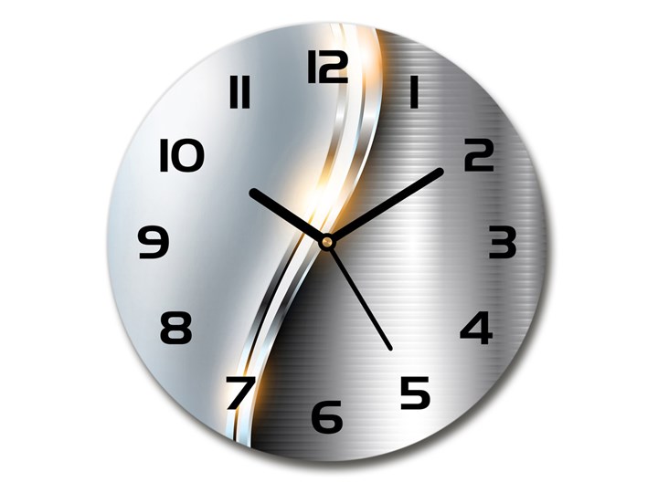 Zegar szklany okrągły Metalowa abstrakcja Tworzywo sztuczne Zegar ścienny Szkło Kategoria Zegary