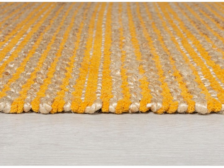 Żółty chodnik z juty Flair Rugs Equinox, 60x230 cm Dywany Juta Bawełna Chodniki Pomieszczenie Salon