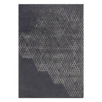 Ciemnoszary dywan wełniany Flair Rugs Diamonds, 160x230 cm