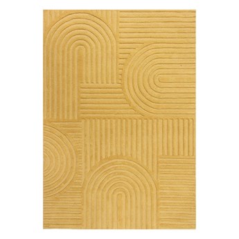 Żółty dywan wełniany Flair Rugs Zen Garden, 120x170 cm