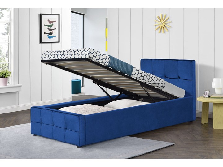 Łóżko tapicerowane 90x200 Bella / kolor do wyboru Metal Kategoria Łóżka do sypialni Drewno Kolor Szary