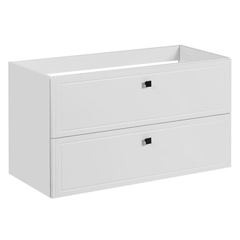 Biała nowoczesna szafka pod umywalkę z szufladami - Mantis 3X 100 cm