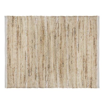 WHITE STRIPE dywan jutowy zdobiony białymi paskami, 60x90 cm