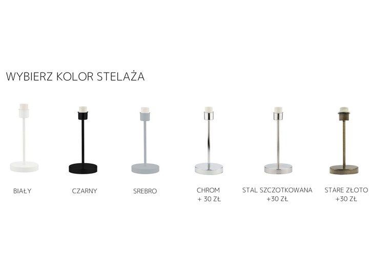 LAMPA BIURKOWA NOCNA PREXA WALEC BRILL Lampa z abażurem Stal Chrom Wysokość 47 cm Lampa nocna Styl Nowoczesny Kolor Złoty