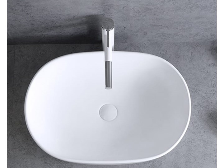 VELDMAN UMYWALKA ANNA SLIM CIENKIE KRAWĘDZIE Ceramika Nablatowe Szerokość 48 cm Meblowe Kategoria Umywalki Owalne Kolor Biały