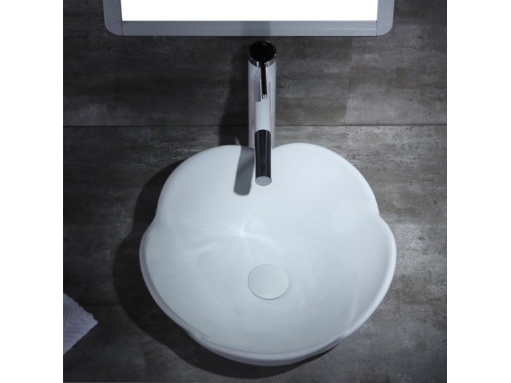 VELDMAN UMYWALKA CERAMICZNA ROSE Nablatowe Ceramika Szerokość 40 cm Meblowe Asymetryczne Kategoria Umywalki