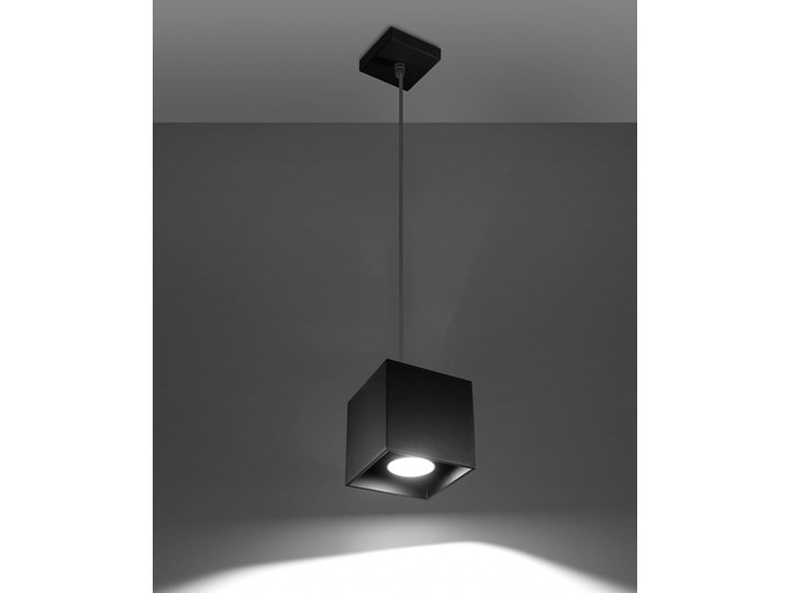 Lampa Wisząca QUAD 1 Czarny Lampa z kloszem Funkcje Brak dodatkowych funkcji