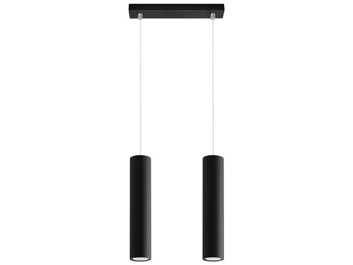Lampa Wisząca LAGOS 2 Czarny Metal Lampa z kloszem Stal Kategoria Lampy wiszące