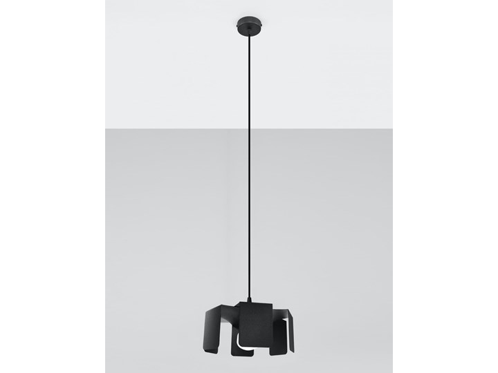 Lampa wisząca TULIP czarny Metal Lampa z kloszem Stal Kategoria Lampy wiszące