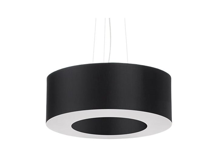 Żyrandol SATURNO 50 czarny Tkanina Stal Metal Lampa z kloszem Kategoria Lampy wiszące
