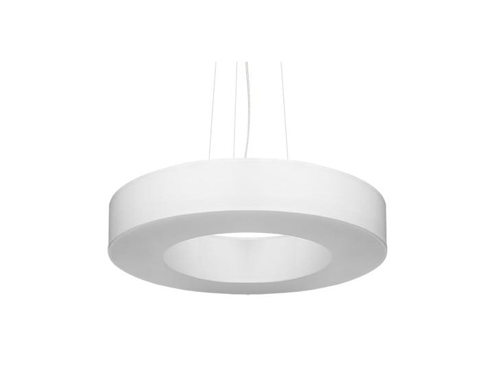 Żyrandol SATURNO SLIM 50 biały Stal Metal Lampa z kloszem Tkanina Funkcje Brak dodatkowych funkcji