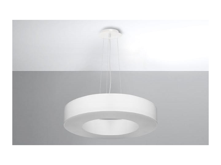 Żyrandol SATURNO SLIM 50 biały Funkcje Brak dodatkowych funkcji Tkanina Lampa z kloszem Stal Metal Kategoria Lampy wiszące