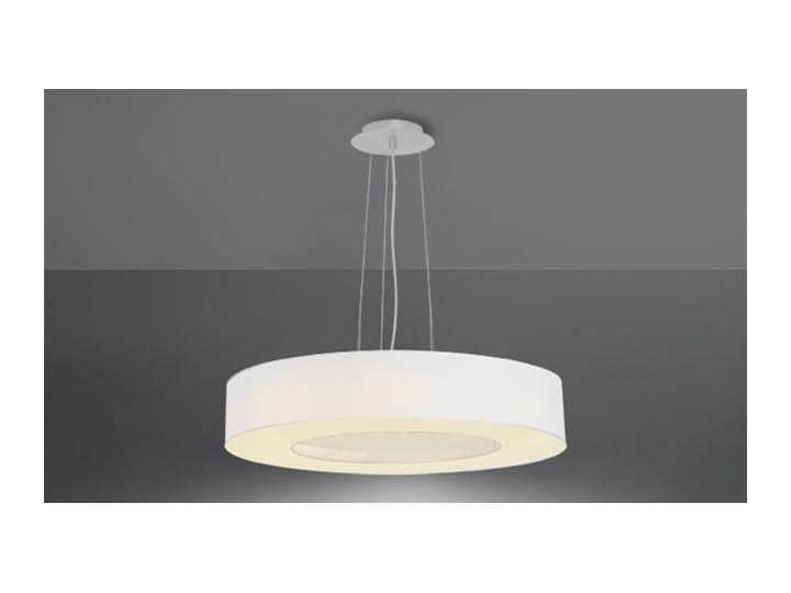 Żyrandol SATURNO SLIM 50 biały Lampa z kloszem Stal Metal Funkcje Brak dodatkowych funkcji Tkanina Kategoria Lampy wiszące