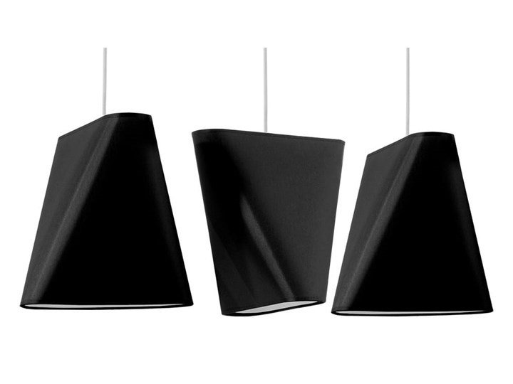 Żyrandol BLUM 3 czarny Lampa z kloszem Stal Tkanina Metal Kategoria Lampy wiszące