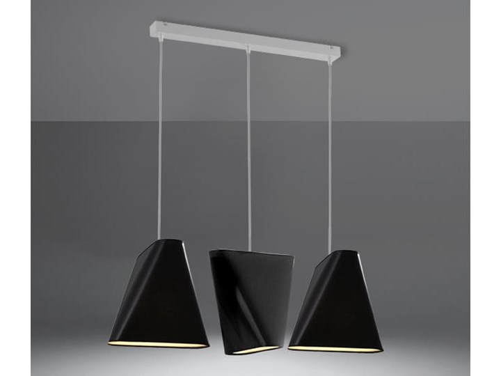 Żyrandol BLUM 3 czarny Lampa z kloszem Tkanina Stal Metal Kategoria Lampy wiszące
