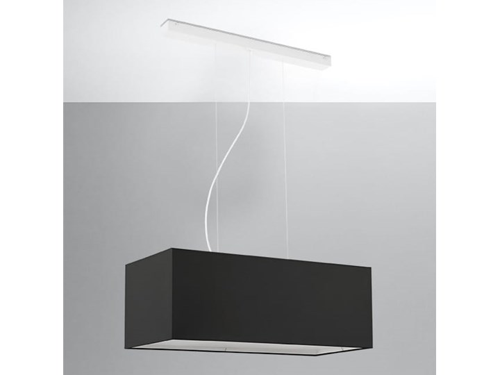 Żyrandol SANTA BIS 80 czarny Metal Tkanina Lampa z kloszem Stal Kategoria Lampy wiszące