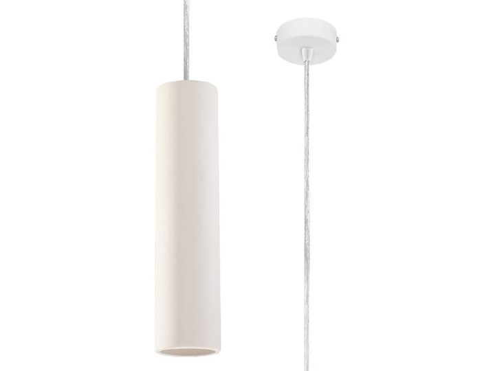 Lampa wisząca ceramiczna NANCY Ceramika Lampa z kloszem Kategoria Lampy wiszące Kolor Biały