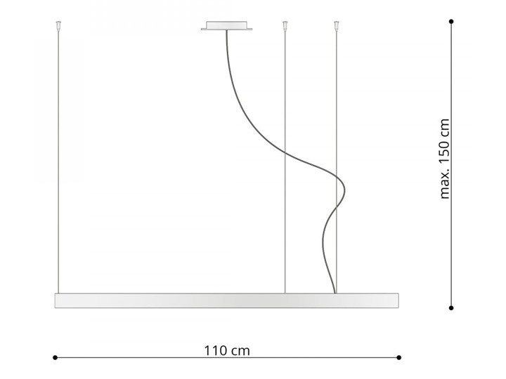 Żyrandol RIO 110 czarny LED 3000K Stal Metal Kategoria Lampy wiszące