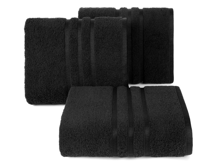 Ręcznik bawełniany czarny R152-06 Bawełna Frotte 50x90 cm 30x50 cm Ręcznik kąpielowy Kategoria Ręczniki