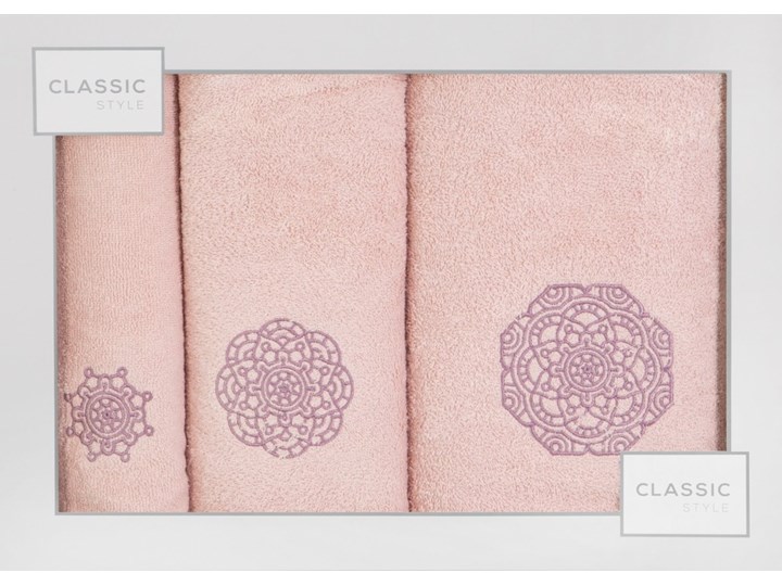 Komplet ręczników 3-częściowy RG3-127 Kategoria Ręczniki Bawełna Kolor Beżowy