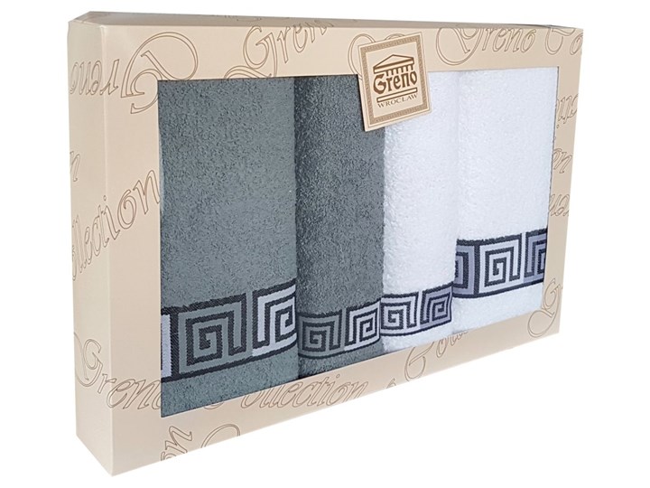 Komplet ręczników 4 częsciowy RPU4-08 50x90 cm 70x140 cm Kategoria Ręczniki Bawełna Kolor Szary