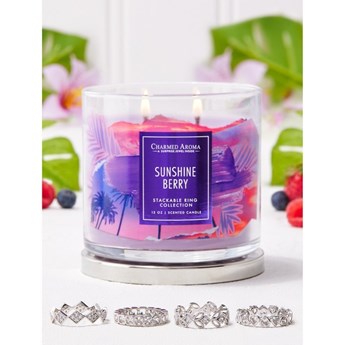 Charmed Aroma sojowa świeca zapachowa z biżuterią 12 oz 340 g Pierścionek - Sunshine Berry