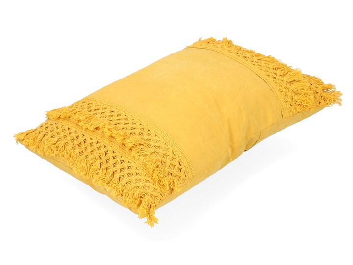 LINN Poduszka dekoracyjna musztardowa 30x45 cm - Homla Poliester Pomieszczenie Salon Poszewka dekoracyjna Prostokątne Kategoria Poduszki i poszewki dekoracyjne