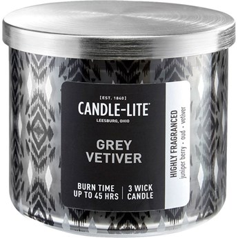 Candle-lite Everyday duża świeca zapachowa w szkle 3 knoty 14 oz 396 g - Grey Vetiver
