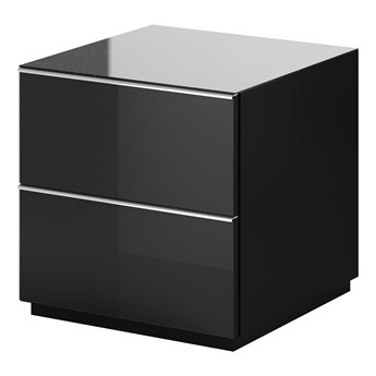 SELSEY Szafka RTV Monterry 50 cm z dwiema szufladami czarna