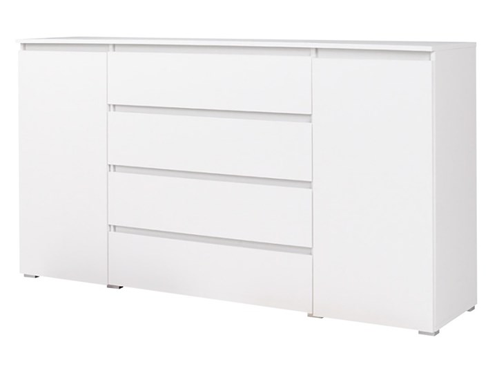 SELSEY Komoda Hellnar dwudrzwiowa z czterema szufladami Z szafkami Kategoria Komody Szerokość 184 cm Z szafkami i szufladami Drewno Wysokość 97 cm Płyta MDF Szerokość 192 cm Głębokość 41 cm Pomieszczenie Pokój nastolatka