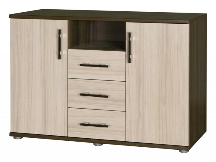 SELSEY Komoda Martan dwudrzwiowa z trzema szufladami niska Z szafkami i szufladami Z witrynami Głębokość 42 cm Drewno Głębokość 44 cm Z szafkami Szerokość 79 cm Szerokość 120 cm Wysokość 80 cm Kategoria Komody