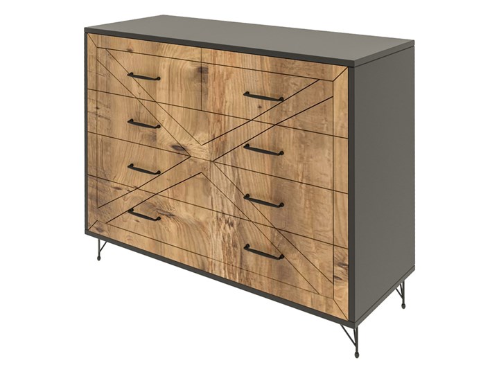 SELSEY Komoda Halavin 80 cm Płyta MDF Drewno Głębokość 40 cm Wysokość 100 cm Kategoria Komody