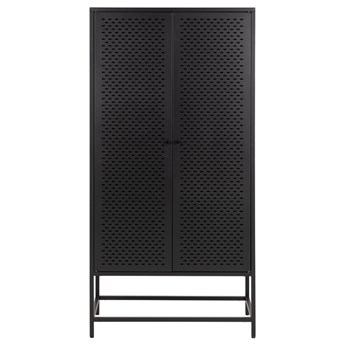SELSEY Komoda metalowa Rondan w stylu industrialnym 160x80 cm czarna