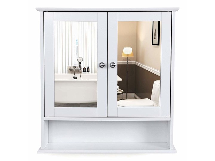 SELSEY Szafka łazienkowa Wlens 56 cm wisząca z lustrem w stylu rustykalnym