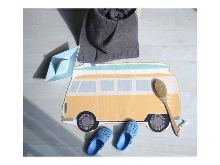 Dziecięcy dywanik łazienkowy w kształcie autobusu Little Nice Things Explorer, 70x50 cm 50x70 cm Poliester Kategoria Dywaniki łazienkowe