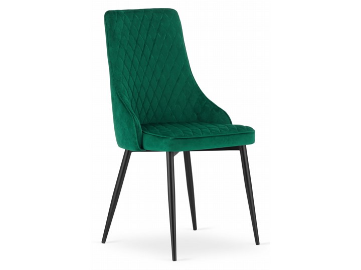 Krzesło Dante welurowe velvet aksamit zielone Wysokość 93 cm Tapicerowane Wysokość 94 cm Tworzywo sztuczne Metal Tkanina Głębokość 51 cm Pomieszczenie Salon