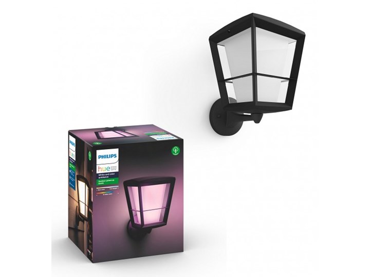 Philips Hue Econic RGBW kinkiet up czarny Lampa LED Kinkiet ogrodowy Kategoria Lampy ogrodowe