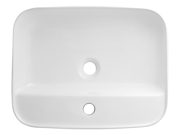 Wolnostojąca umywalka nablatowa Corsan 649896 prostokątna biała 55 x 40 x 14 cm z otworem na baterię Ceramika Nablatowe Wolnostojące Prostokątne Kolor Biały