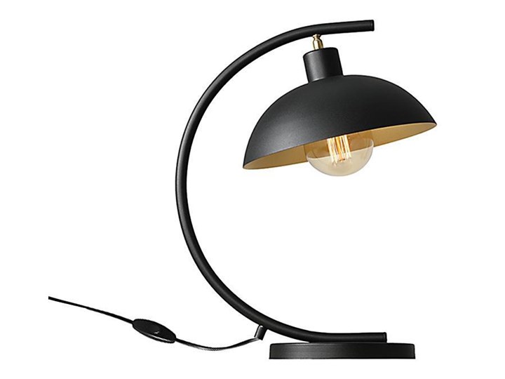Czarna industrialna - loftowa lampa stojąca (biurkowa 1xE27) Aldex (Espace) 1036B1 Lampa biurkowa Lampa z kloszem Wysokość 40 cm Metal Kolor Czarny