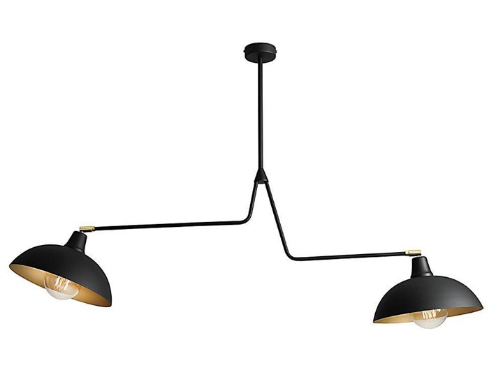 Czarna industrialna - loftowa lampa wisząca (żyrandol 2xE27) Aldex (Espace) 1036H1 Metal Styl Klasyczny Lampa z kloszem Ilość źródeł światła 2 źródła