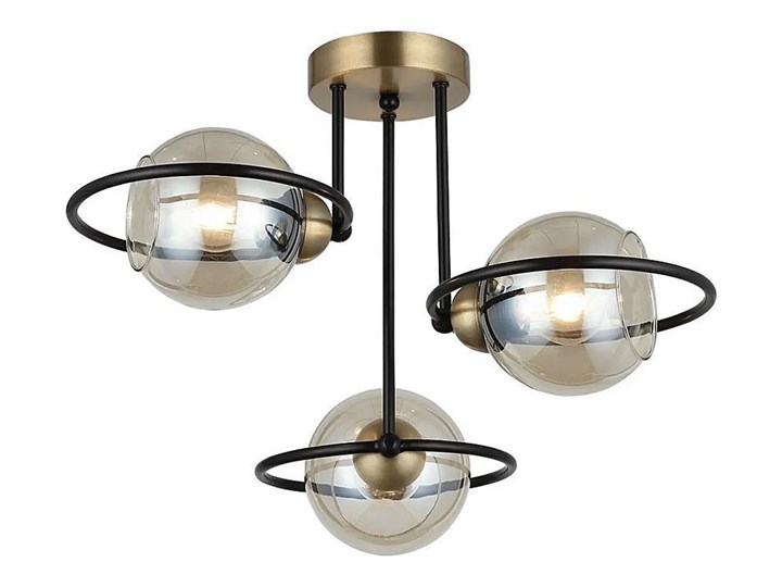 Lampa sufitowa plafoniera - żyrandol druciane ringi 3xE27, Lucea 1454-73-13 RINGO Lampa druciana Szkło Lampa z kloszem Metal Kategoria Lampy wiszące