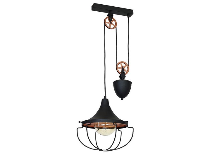 Czarna lampa wisząca - loft (złota), żyrandol 31cm 1xE27, Aldex (Danton) 902G1/S Metal Lampa druciana Lampa z kloszem Ilość źródeł światła 1 źródło Funkcje Możliwość ściemniania