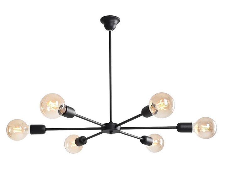 Czarna nowoczesna lampa - żyrandol do salonu, sypialni (wisząca 6xE27) Aldex (after) 952K1 Metal Ilość źródeł światła 6 źródeł Styl Klasyczny