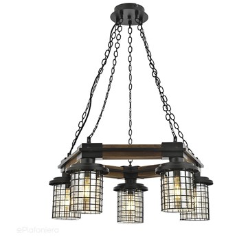 Industrialna lampa wisząca - nowoczesny żyrandol 5xE27, Avonni AV-4216-5ET