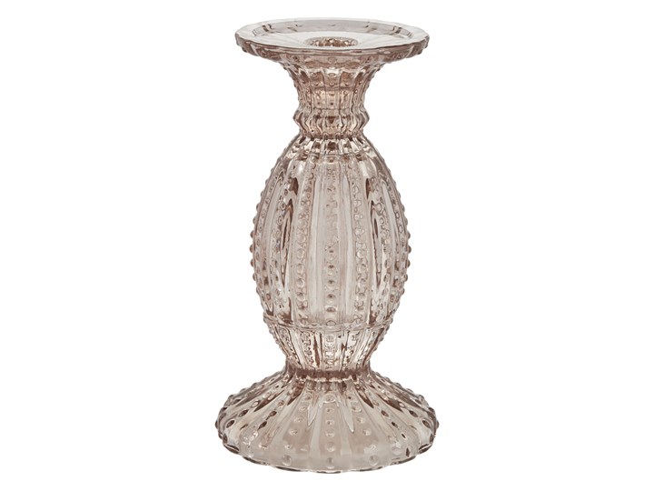 Lene Bjerre- świecznik zdobiony koniakowy Sivia 19 cm