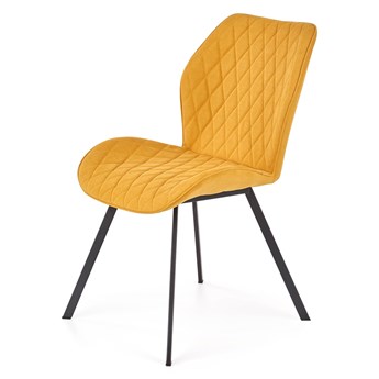 SELSEY Krzesło tapicerowane Arect żółte