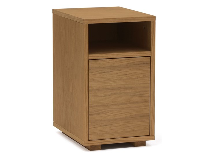 Wąska szafka nocna z drewna sosnowego Slim