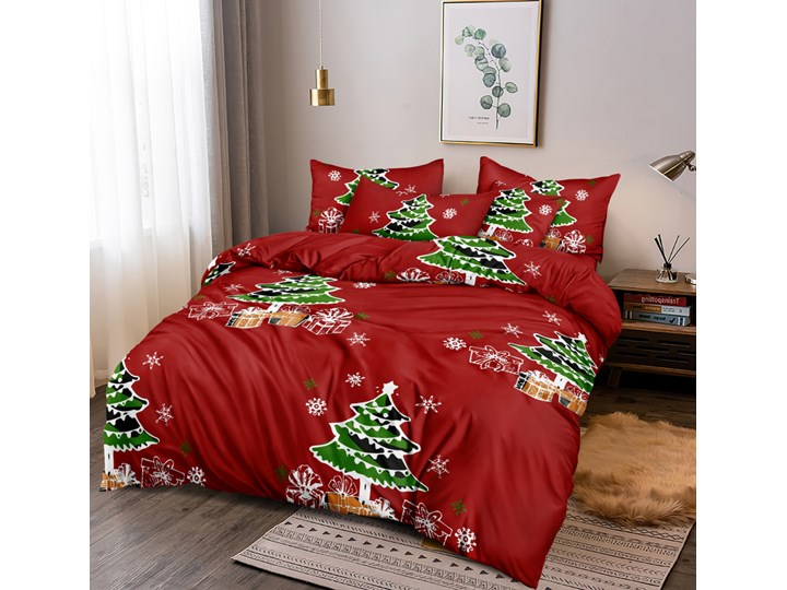 Pościel z bawełny syntetycznej PEB-710 Bawełna syntetyczna Rozmiar poduszki 70x80 cm Komplet pościeli 140x200 cm Poliester Bawełna Wzór Geometryczny